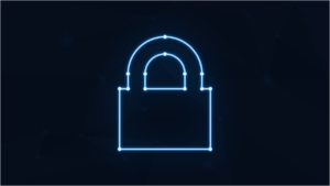 Free padlock neon cybersecurity vector